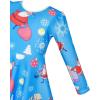 Sunny Fashion Girls Dress Green Forest Red Fox Long Sleeve Size 4-10(Blue 2)