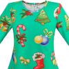 Sunny Fashion Girls Dress Green Forest Red Fox Long Sleeve Size 4-10(Green 2)