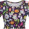 Sunny Fashion Girls Dress Green Forest Red Fox Long Sleeve Size 4-10(Purple Pumpkin)