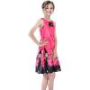 Sunny Fashion Girls Dress Halloween Party Witch Bat Pumpkin Halter Dress(Pinkish Purple)