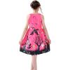 Sunny Fashion Girls Dress Halloween Party Witch Bat Pumpkin Halter Dress(Pinkish Purple)