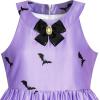 Sunny Fashion Girls Dress Halloween Party Witch Bat Pumpkin Halter Dress(Purple)