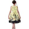 Sunny Fashion Girls Dress Halloween Party Witch Bat Pumpkin Halter Dress(Yellow)