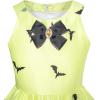 Sunny Fashion Girls Dress Halloween Party Witch Bat Pumpkin Halter Dress(Yellow)