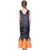 Sunny Fashion Girls Dress Halloween Witch Costume Black Orange Pumpkin Size 7-14