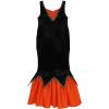 Sunny Fashion Girls Dress Halloween Witch Costume Black Orange Pumpkin Size 7-14