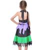Sunny Fashion Girls Dress Halloween Witch Costume Ghost Bag Black Green