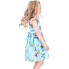 Sunny Fashion Girls Dress Heart Print Pink(Blue Butterfly)