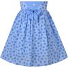 Sunny Fashion Girls Dress Heart Print Pink(Blue Flower)