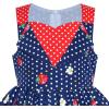 Sunny Fashion Girls Dress Heart Print Pink(Blue Strawberry)