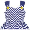 Sunny Fashion Girls Dress Heart Print Pink(Blue Waves)