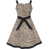 Sunny Fashion Girls Dress Heart Print Pink(Brown Leopard)