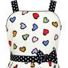 Sunny Fashion Girls Dress Heart Print Pink(Colorful Heart)