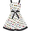 Sunny Fashion Girls Dress Heart Print Pink(Colorful Heart)