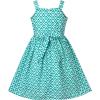 Sunny Fashion Girls Dress Heart Print Pink(Green Heart)