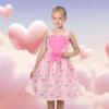 Sunny Fashion Girls Dress Heart Print Pink(Light Pink Heart)