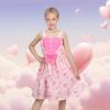 Sunny Fashion Girls Dress Heart Print Pink(Light Pink Heart)