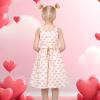 Sunny Fashion Girls Dress Heart Print Pink(Pink Heart Pocket)