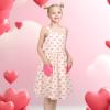 Sunny Fashion Girls Dress Heart Print Pink(Pink Heart Pocket)