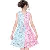 Sunny Fashion Girls Dress Heart Print Pink(Pink Roses)