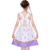 Sunny Fashion Girls Dress Heart Print Pink(Purple Dot)
