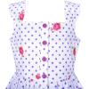 Sunny Fashion Girls Dress Heart Print Pink(Purple Dot)