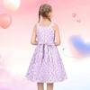 Sunny Fashion Girls Dress Heart Print Pink(Purple Heart)
