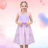 Sunny Fashion Girls Dress Heart Print Pink(Purple Heart)