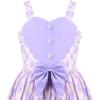 Sunny Fashion Girls Dress Heart Print Pink(Purple Heart)