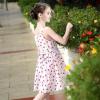 Sunny Fashion Girls Dress Heart Print Pink(Red Strawberry)