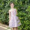 Sunny Fashion Girls Dress Heart Print Pink(Red Strawberry)