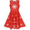 Sunny Fashion Girls Dress Jingle Bell Red Cape Cloak Christmas New Year(Orange Red)