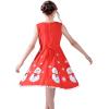Sunny Fashion Girls Dress Jingle Bell Red Cape Cloak Christmas New Year(Snowman Red)