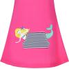 Sunny Fashion Girls Dress Mermaid Princess Long Sleeve Pocket Casual Cotton(Pink Mermaid)