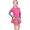 Sunny Fashion Girls Dress Mermaid Princess Long Sleeve Pocket Casual Cotton(Pink Mermaid)