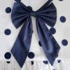 Sunny Fashion Girls Dress Navy Blue Dot Bow Tie Back School Size 5-12