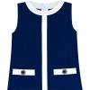 Sunny Fashion Girls Dress Navy Blue School Uniform A-line Size 4-10(Blue)