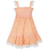 Sunny Fashion Girls Dress Orange Tank Smocked Ruffle Skirt Size 12m-5