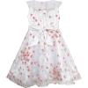 Sunny Fashion Girls Dress Pink Flower Tulle Pageant Party Holiday