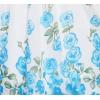 Sunny Fashion Girls Dress Rose Flower Double Bow Tie Party Sundress(Blue)