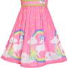 Sunny Fashion Girls Dress Rose Flower Double Bow Tie Party Sundress(Pink Unicorn)