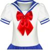 Sunny Fashion Girls Dress Sailor School Uniform Navy Suit Size 6-14(Blue)