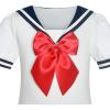 Sunny Fashion Girls Dress Sailor School Uniform Navy Suit Size 6-14(Dark Blue)