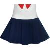 Sunny Fashion Girls Dress Sailor School Uniform Navy Suit Size 6-14(Dark Blue)