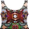 Sunny Fashion Girls Dress Sleeveless Halter Traditional Painting Carving Style