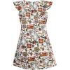 Sunny Fashion Girls Dress Traditional Hand Drawing Print Elephant Tree