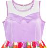 Sunny Fashion Girls Dress Tulip Flower Purple Party Sundress Size 5-12