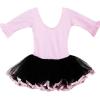 Sunny Fashion Girls Dress Tutu Ballet Dancing Belt Trimmed Layers Pink Kids