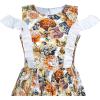 Sunny Fashion Girls Dress Vintage Floral Cold Shoulder Summer Sundress Size 6-12