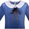 Sunny Fashion Girls Dress White Collar Long Sleeve School Uniform Size 5-10(Blue)